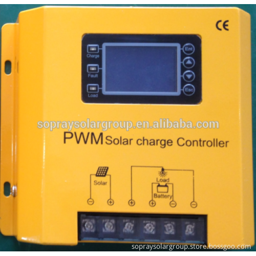 2015 hot sale LCD display PWM solar charge controller solar regulator